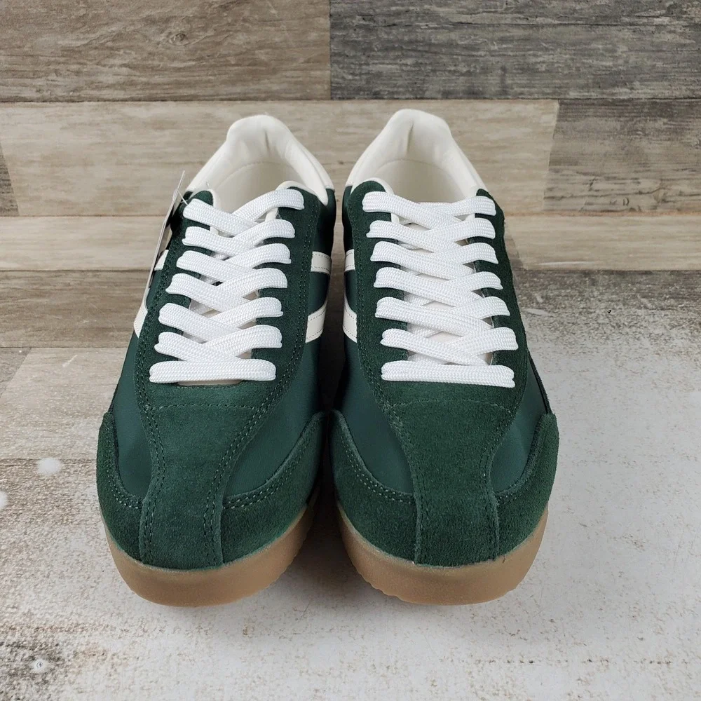 Tretorn Rawlins Womens Shoes Sz 8 M Green Round Toe Lace Up Fashion Sneakers